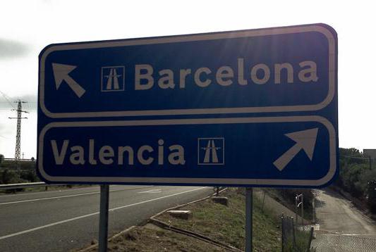 ברצלונה ולנסיה המרחק בין הערים